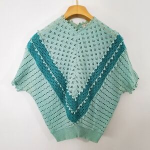 Vintage Easton Mint Green Crochet Sweater